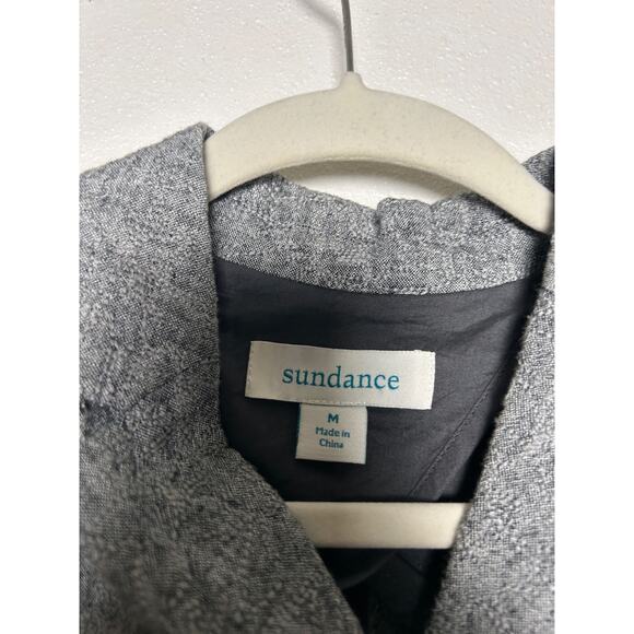Sundance Womens Blazer Linen Blend Gray Minimalist Quiet Luxury Capsule Size Med - Picture 2 of 8